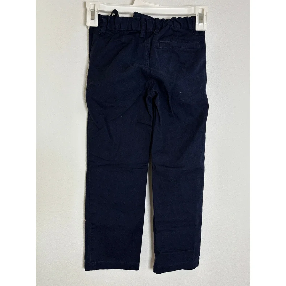 Old Navy Boys Straight Built-In Flex Chino Pants Navy Blue Size 6 School Uniform